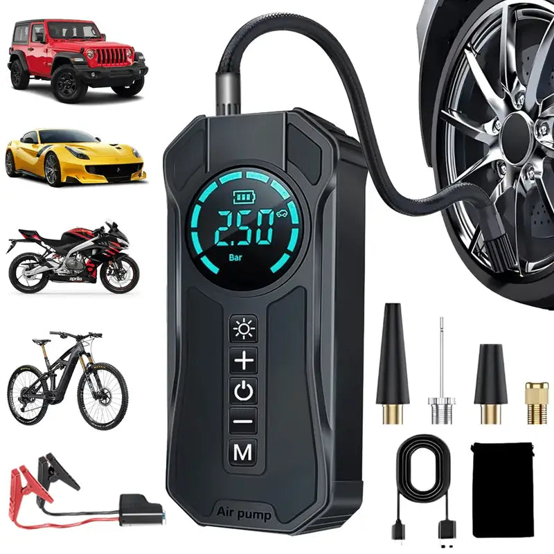 Partidor de auto con compresor de aire