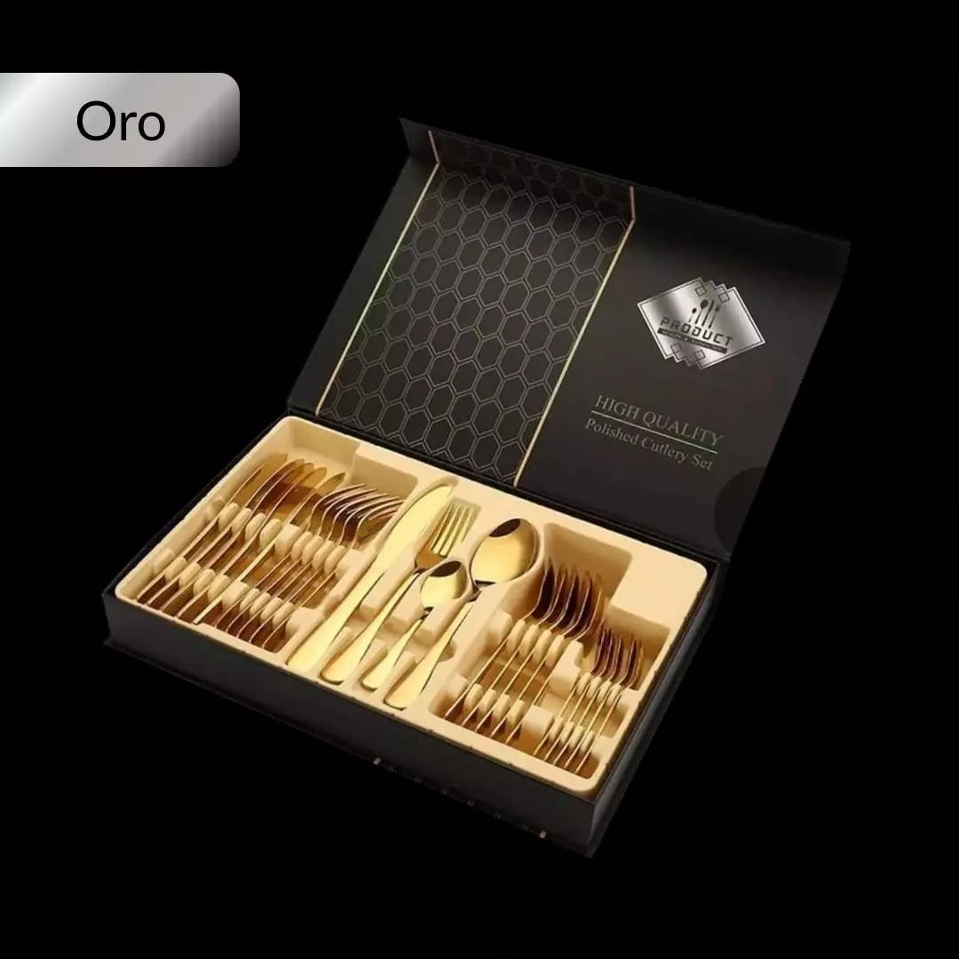 Set Cubiertos Elegante gold