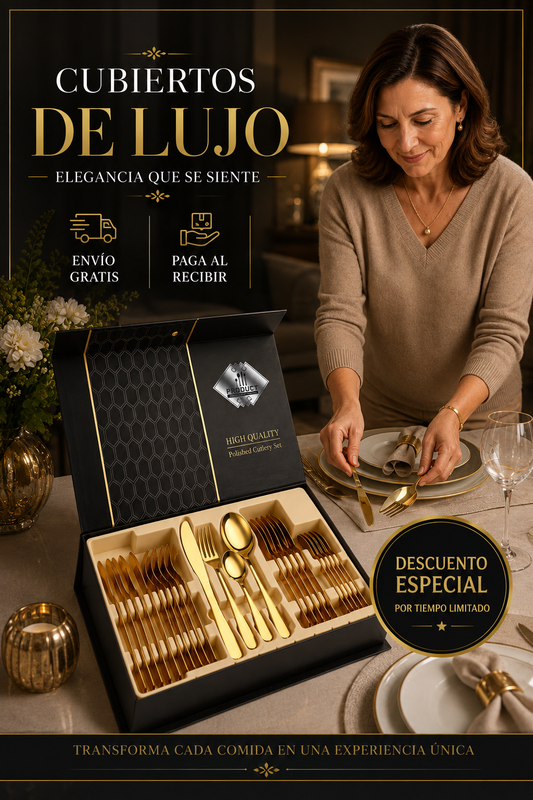 Set Cubiertos Elegante gold