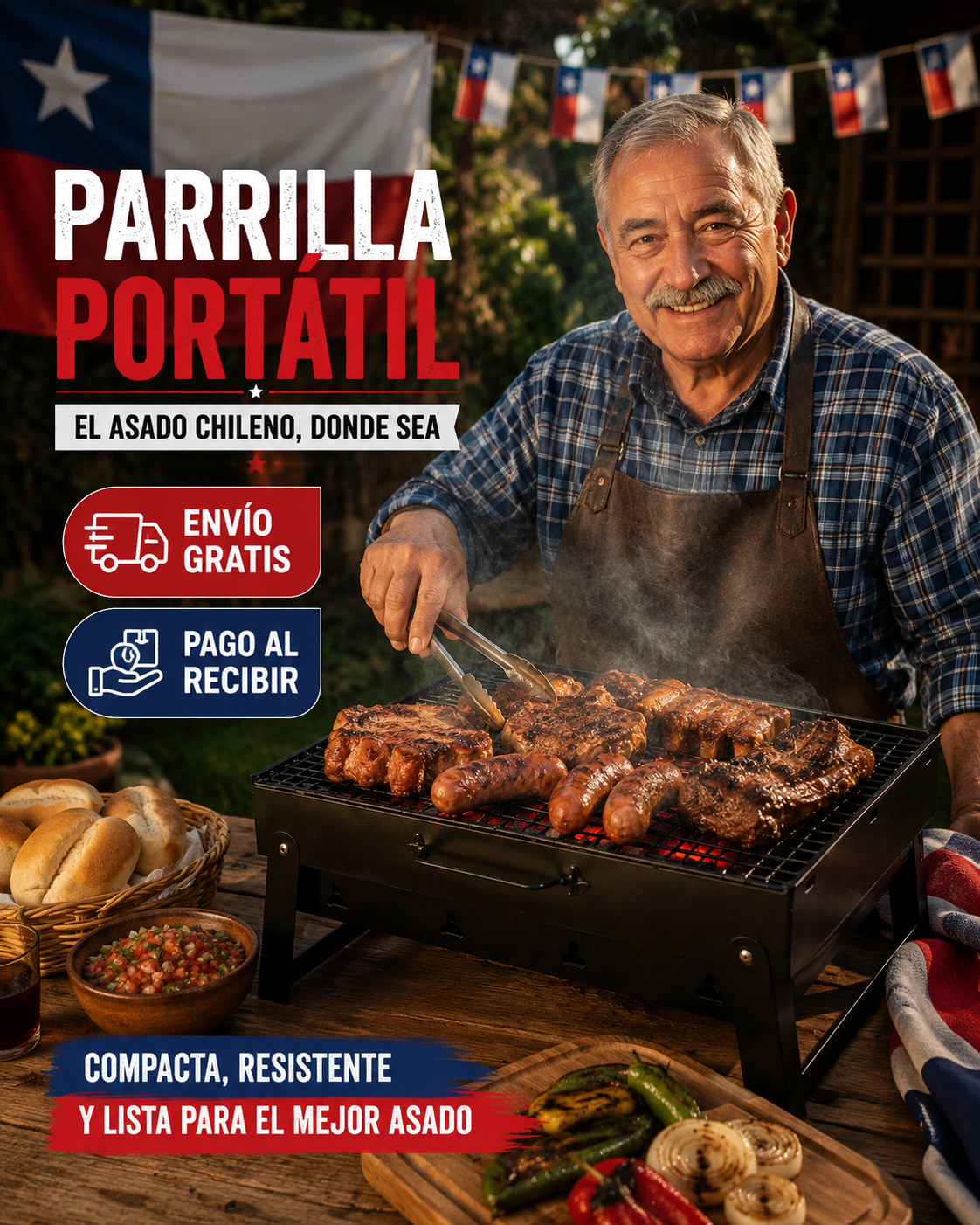 Parrilla portátil a carbón BrasaGo™