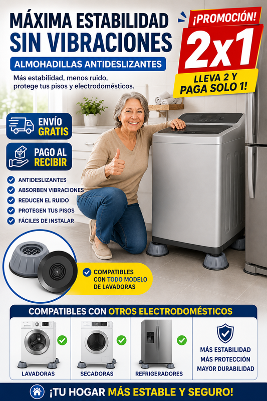 Promoción 2x1 Soporte Antivibración Lavadora