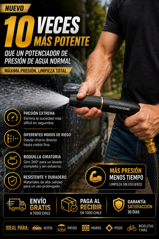 Potenciador de Presión de Agua para Manguera HydroMax™