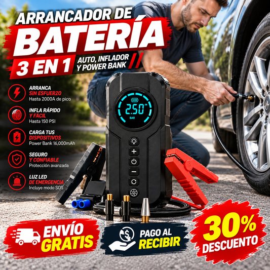 Partidor de auto con compresor de aire