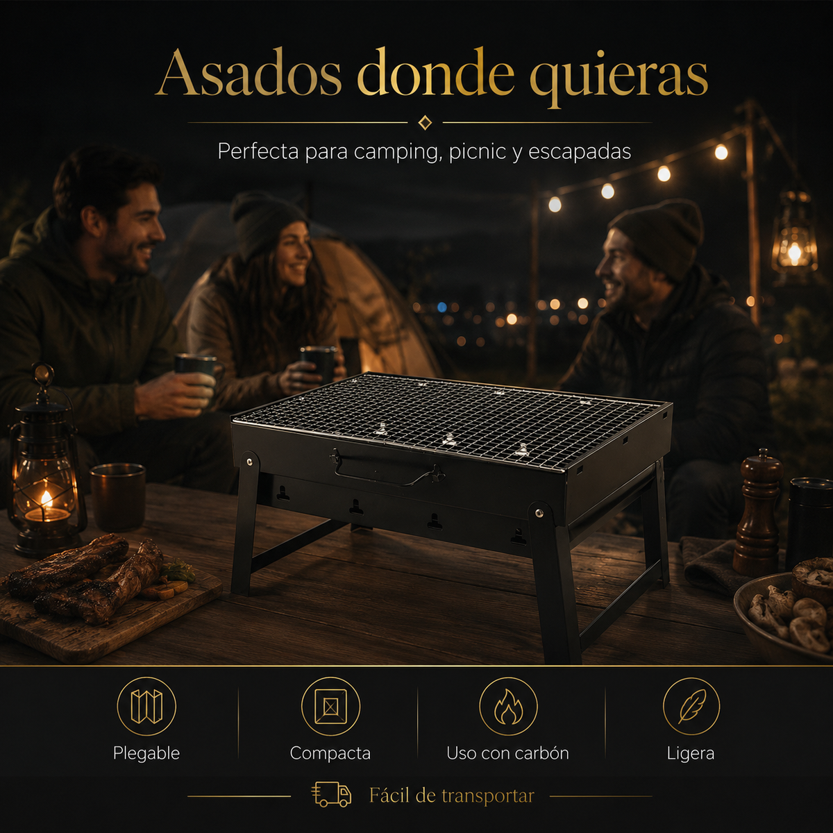 Parrilla portátil a carbón BrasaGo™